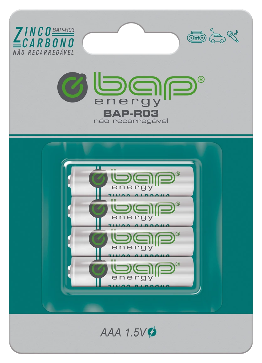 BAP-R03 — Pilhas zinco carbono AAA | BAP Energy