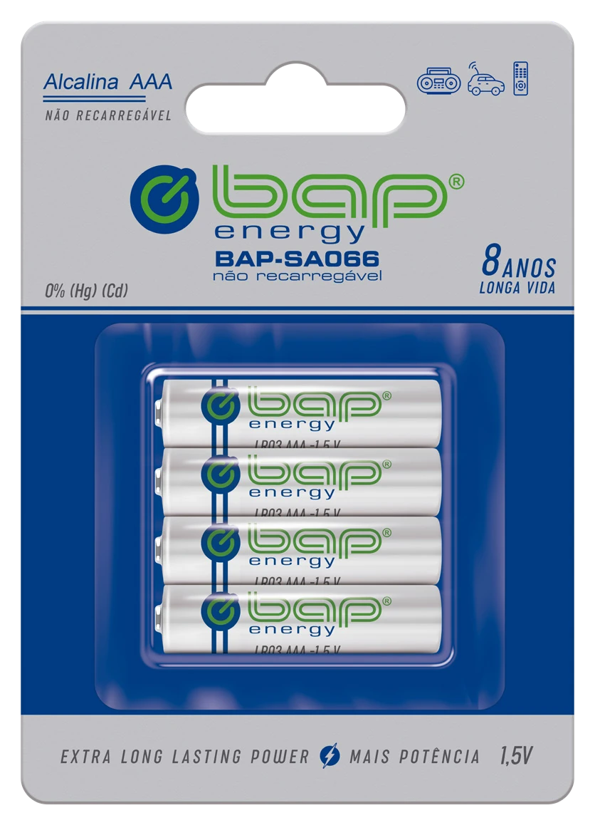 BAP-SA066 — Pilhas alcalinas AAA | BAP Energy